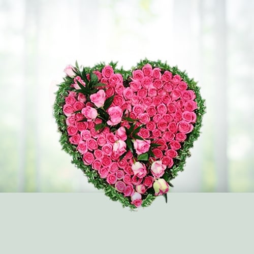 Pink Roses Lover Heart 